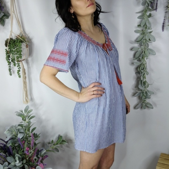 J. Crew Other - J.CREW embroidered tie-front tunic swim cover 355